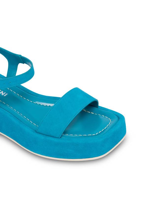 Pollini Sandali Flatform In Camoscio Seventy Pool Offerte