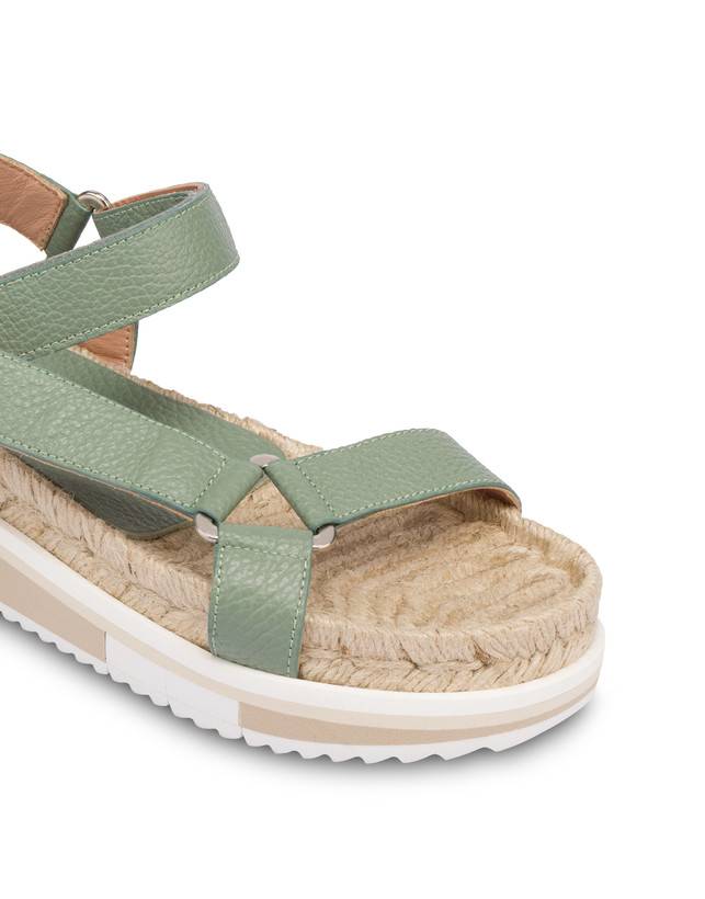 Pollini Sandali Fussbett In Vitello Flower Garden Sage Vendita Calda