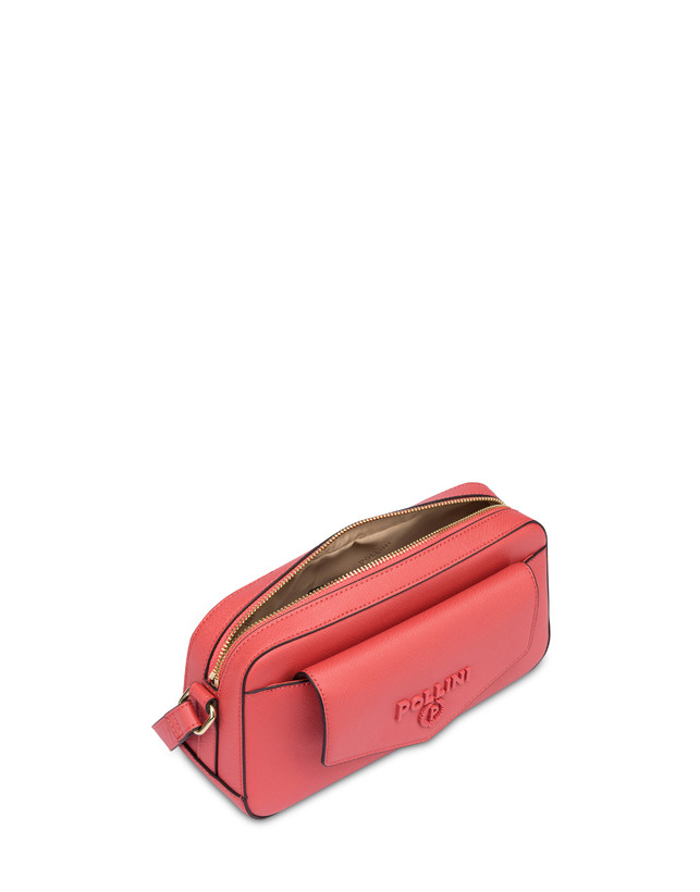 Pollini Borsa A Tracolla Con Maxi Lettering Safari Arancio Vendita Economica