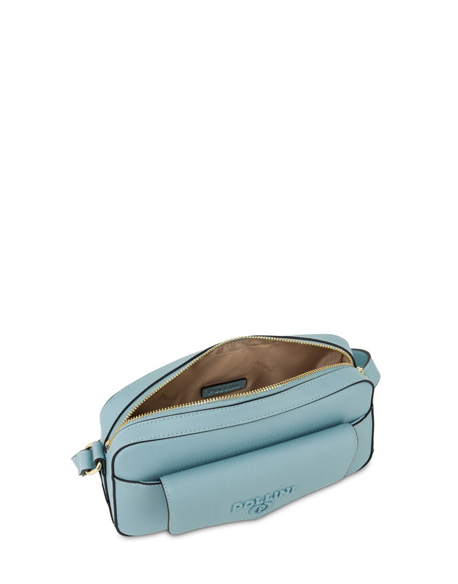 Pollini Borsa A Tracolla Con Maxi Lettering Safari Sky Saldi Di Fabbrica