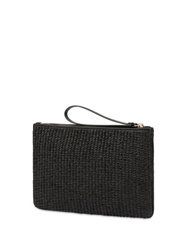 Pollini Pochette In Paglia Essence Nero Vendite Flash