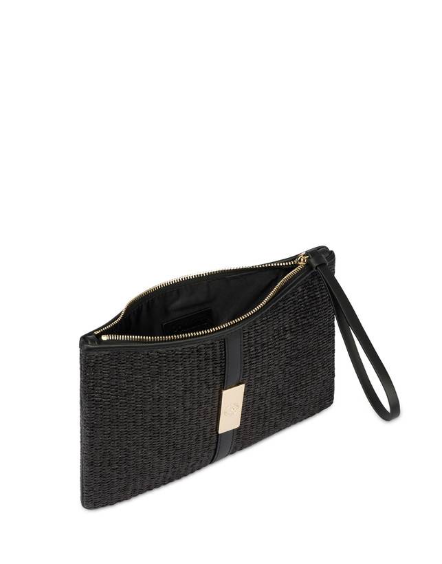 Pollini Pochette In Paglia Essence Nero Vendite Flash