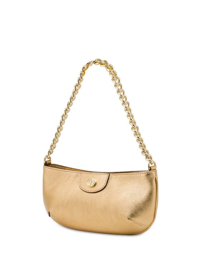 Pollini Pochette Mail In Vitello Laminato Oro Negozio