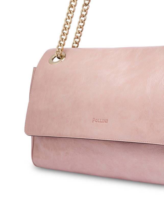 Pollini Borsa A Spalla Medium Softness Cipria In Saldo