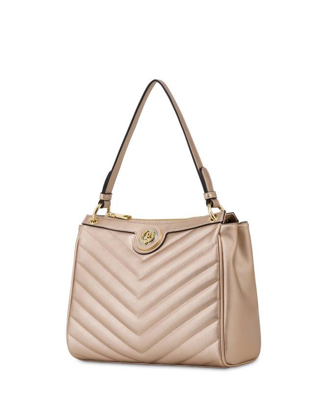 Pollini Borsa A Spalla Matelassé Sunbeam Rose Gold Nuova