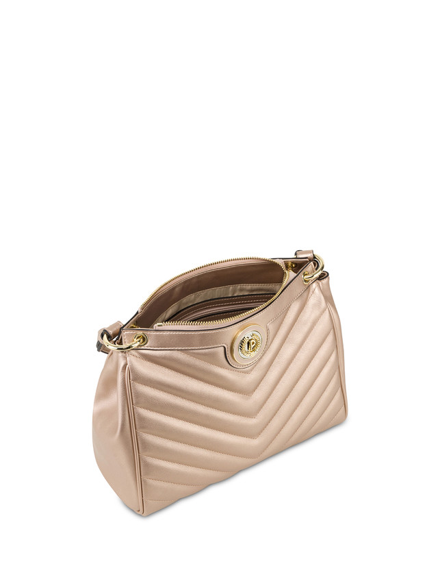Pollini Borsa A Spalla Matelassé Sunbeam Rose Gold Nuova