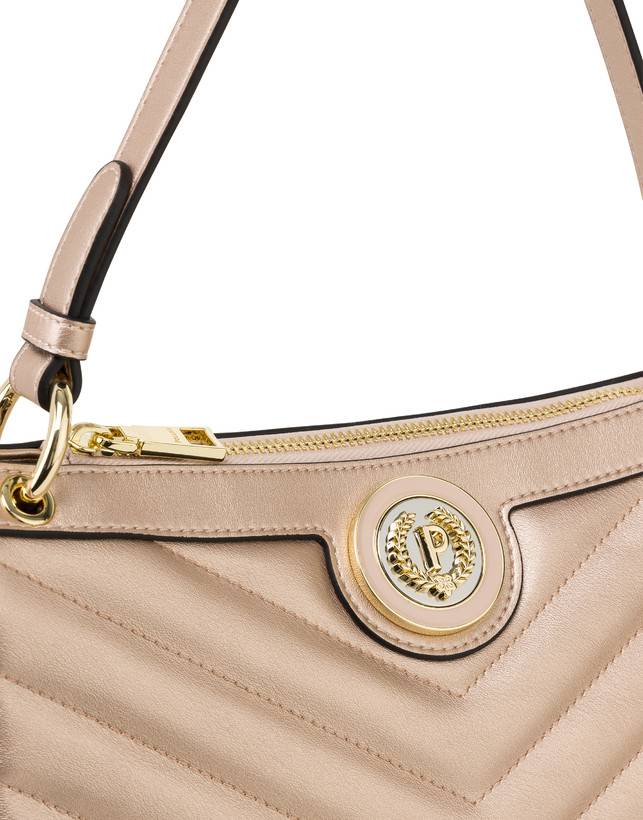 Pollini Borsa A Spalla Matelassé Sunbeam Rose Gold Nuova