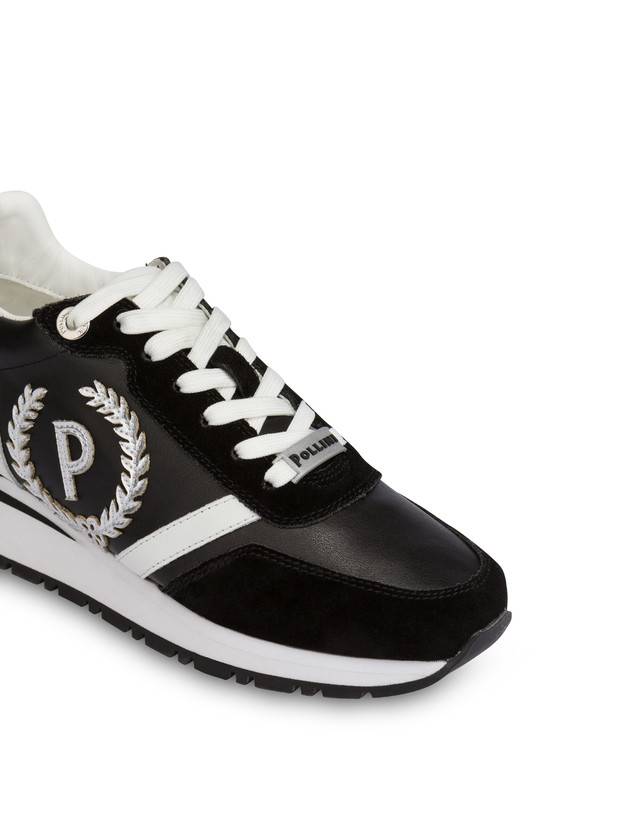 Pollini Sneakers Con Dettagli Laminati Speedy Nero/nero/bianco/argento Negozio online di fabbrica