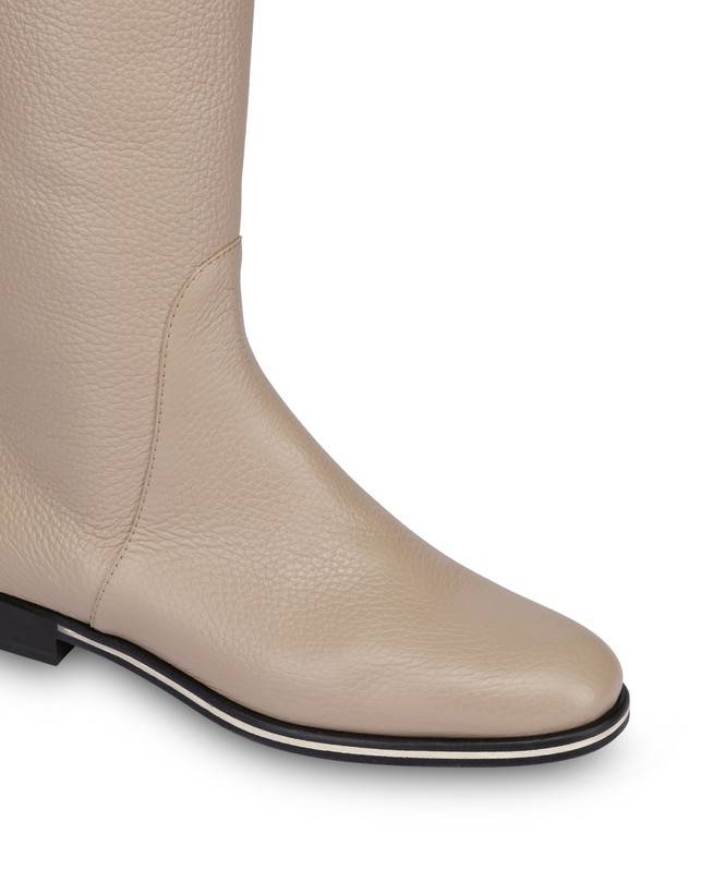 Pollini Stivale Flat In Vitello Core Avorio Flash Sale