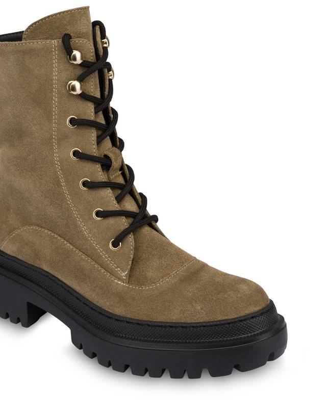 Pollini Combat Boot In Crosta Winter Step Sabbia Shopping online