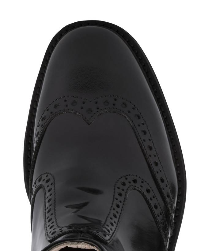 Pollini Beatles In Vitello Abrasivato Mannish Nero Offerta Pasqua