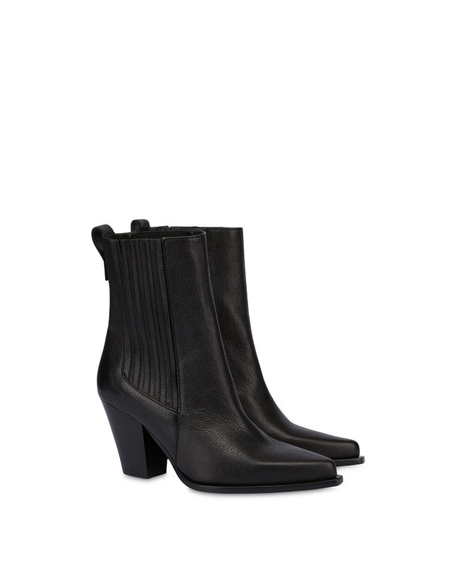 Pollini Stivaletti In Capra Madras Texas Flair Nero Offerta San Valentino