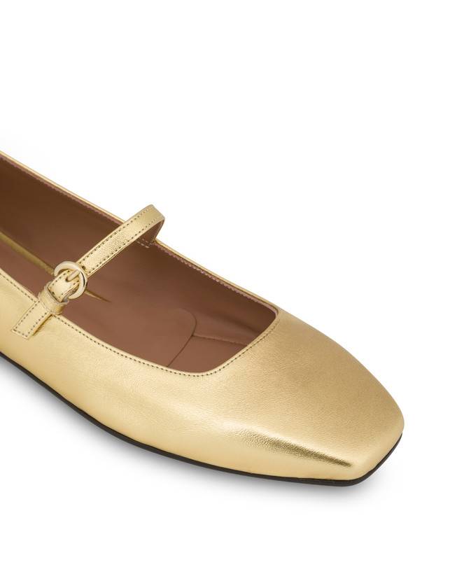 Pollini Ballerine In Nappa Laminata Nina Oro Online Outlet