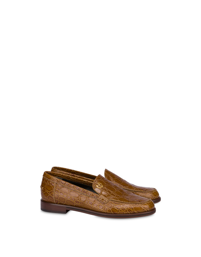 Pollini Mocassini In Vitello Stampa Cocco Oxford Offerte esclusive