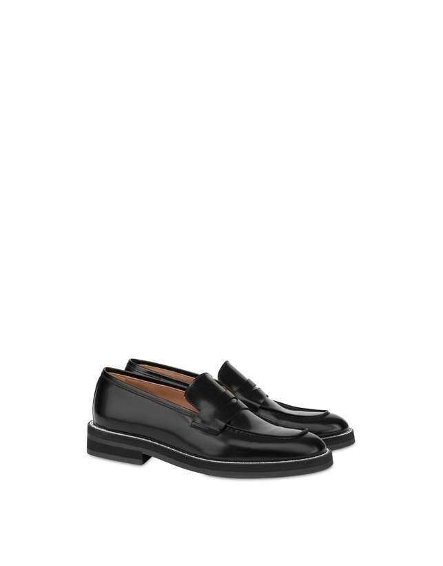 Pollini Mocassini In Vitello Abrasivato Mannish Bling Bling Nero/strass Nuovi prodotti