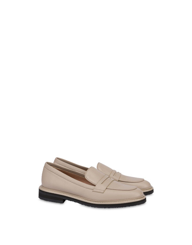 Pollini Mocassini In Vitello Artisan Touch Sabbia/sabbia Offerte stagionali