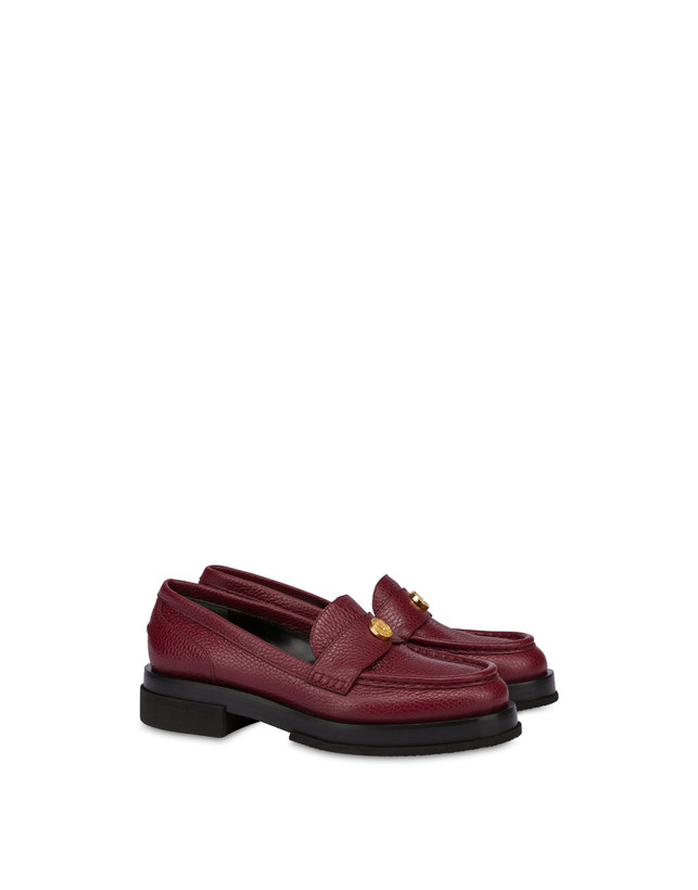 Pollini Mocassini Penny In Vitello Stampa Alce Code Bordeaux Prezzo basso