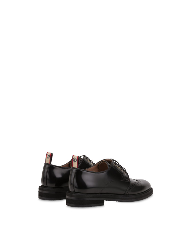 Pollini Derby In Vitello Abrasivato Mannish Nero Offerta settimanale