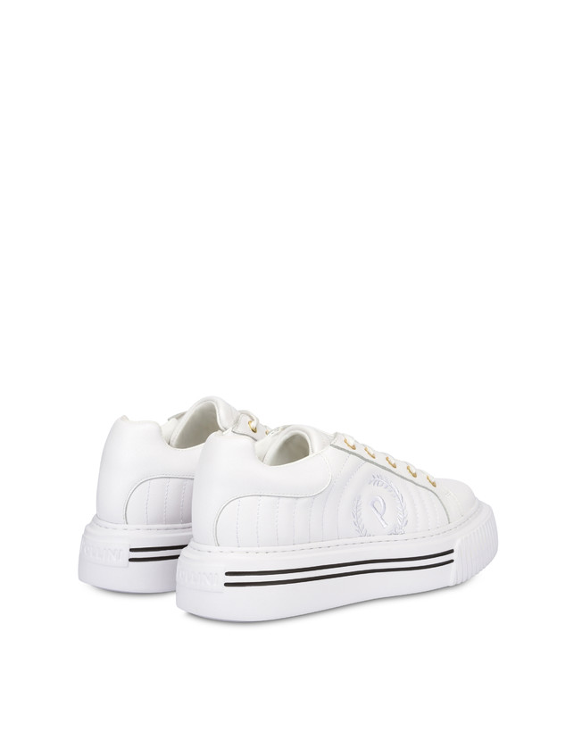 Pollini Sneakers In Vitello Doona Bianco Latest stili