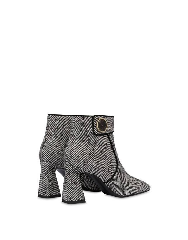 Pollini Stivaletti In Tessuto Spigato Dama Bianco-nero/nero Fino al 50% di sconto