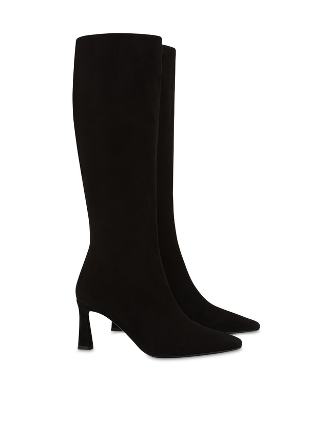 Pollini Stivali In Camoscio Sissi Nero Fino al 55% di sconto