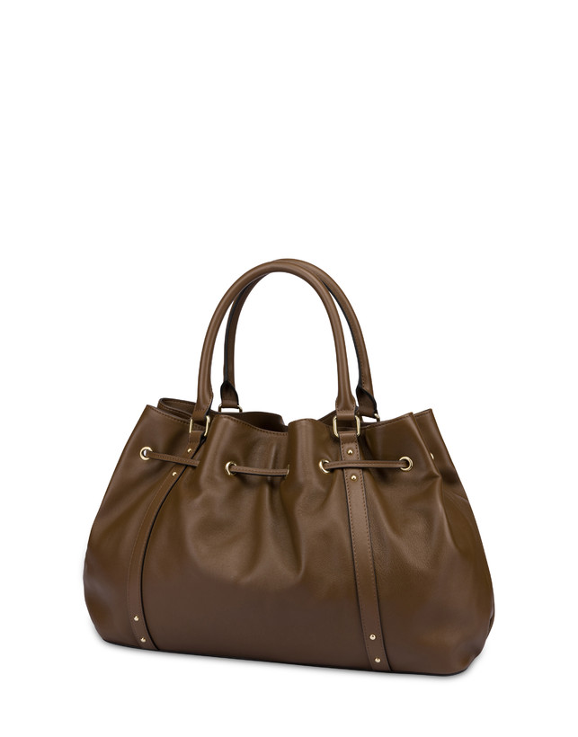 Pollini Borsa Doppio Manico In Nappa Serena Marrone/marrone 50% di sconto per tempo limitato