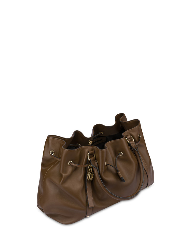 Pollini Borsa Doppio Manico In Nappa Serena Marrone/marrone 50% di sconto per tempo limitato
