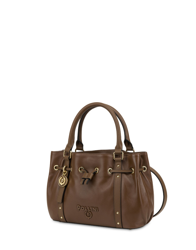 Pollini Piccola Borsa In Nappa Serena Marrone/marrone Italy
