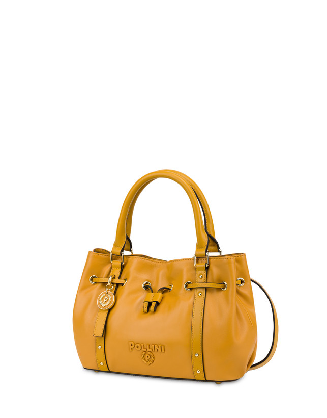 Pollini Piccola Borsa In Nappa Serena Mostarda/mostarda In Linea