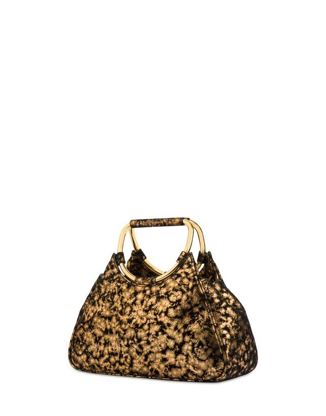 Pollini Clutch In Camoscio Effetto Dorato Armour Pezzi Unici