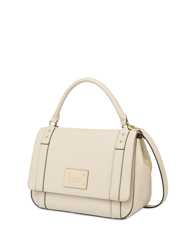 Pollini Borsa Top Handle In Vitello Serena Avorio Fino Al -60%