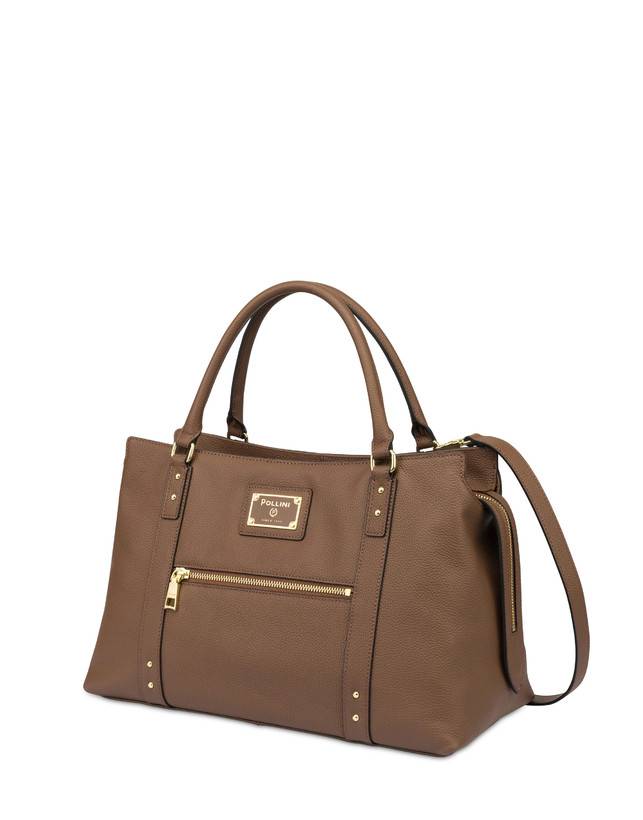 Pollini Borsa Doppio Manico Serena Marrone Shopping Online
