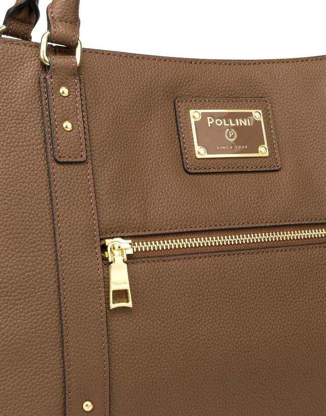 Pollini Borsa Doppio Manico Serena Marrone Shopping Online