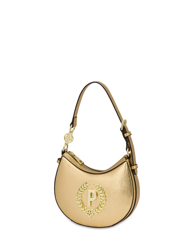 Pollini Mini Hobo Bag Laminata Ibis Oro Novità