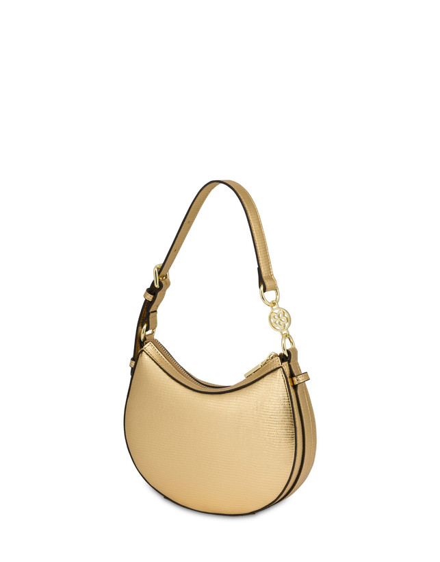 Pollini Mini Hobo Bag Laminata Ibis Oro Novità