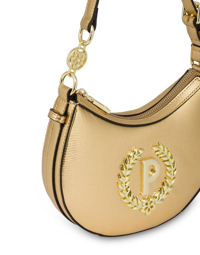 Pollini Mini Hobo Bag Laminata Ibis Oro Novità