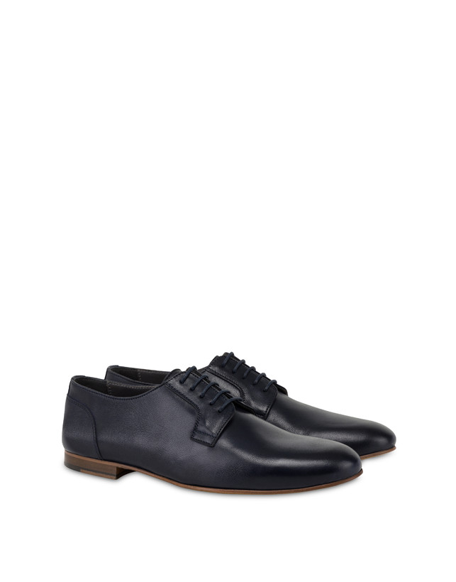 Pollini Derby In Capra Flexy Blu Saldi Di Fabbrica