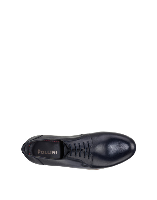 Pollini Derby In Capra Flexy Blu Saldi Di Fabbrica