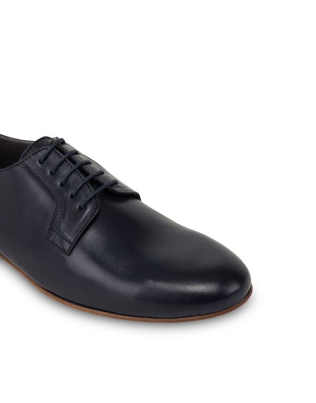 Pollini Derby In Capra Flexy Blu Saldi Di Fabbrica