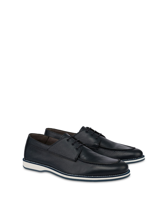 Pollini Derby In Vitello Green Field Blu Nuova