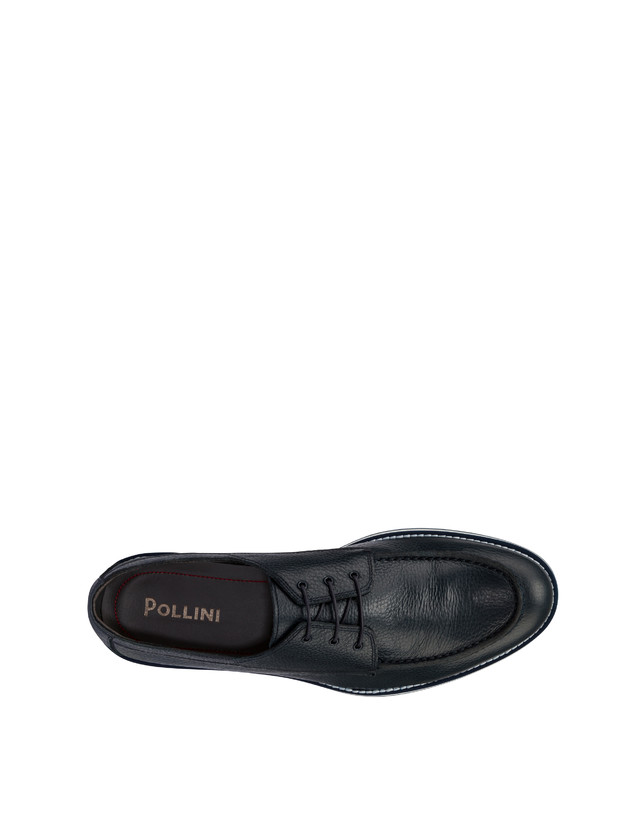 Pollini Derby In Vitello Green Field Blu Nuova