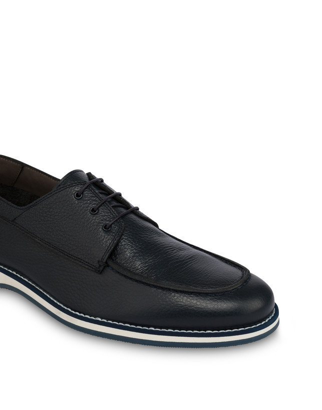 Pollini Derby In Vitello Green Field Blu Nuova