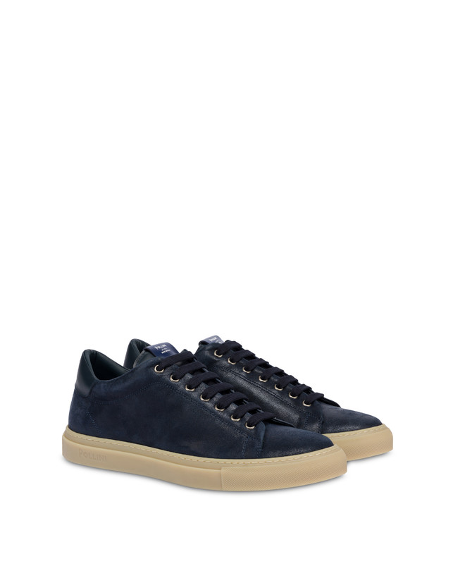Pollini Sneakers In Crosta Tennis Club Blu Sconto di tempo limitato