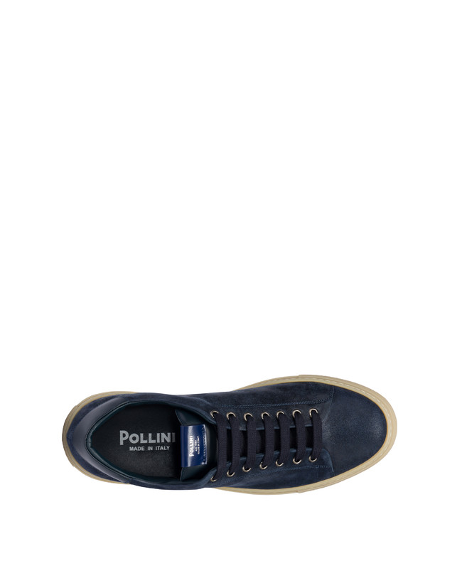 Pollini Sneakers In Crosta Tennis Club Blu Sconto di tempo limitato