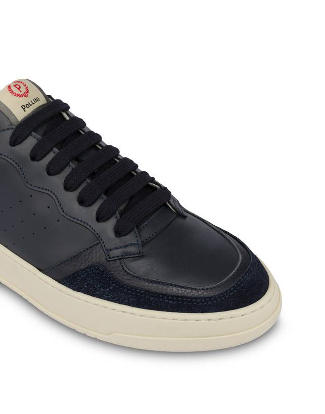 Pollini Sneakers In Vitello E Crosta Bourton Blu/blu/blu Offerta speciale