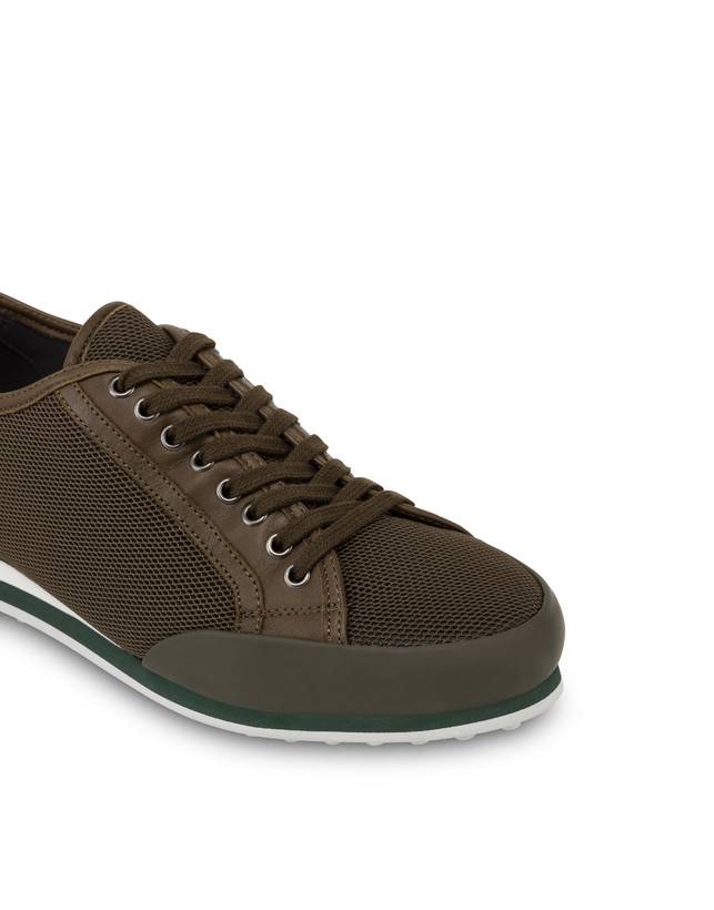 Pollini Sneakers In Vitello E Rete Sporty Driver Militare/militare/militare Fornitura limitata