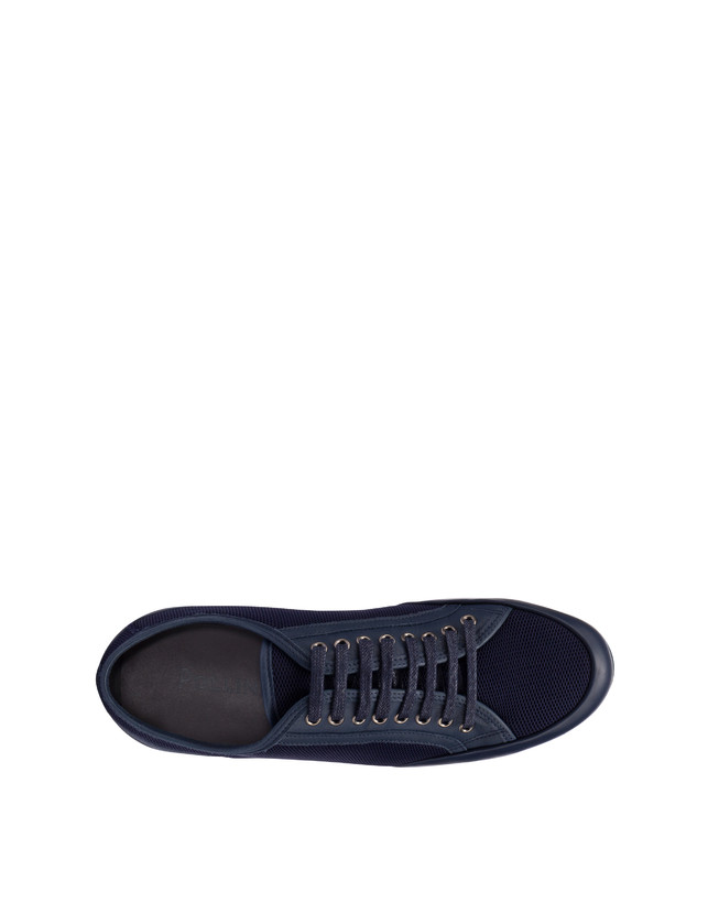 Pollini Sneakers In Vitello E Rete Sporty Driver Blu/blu/blu Shopping online