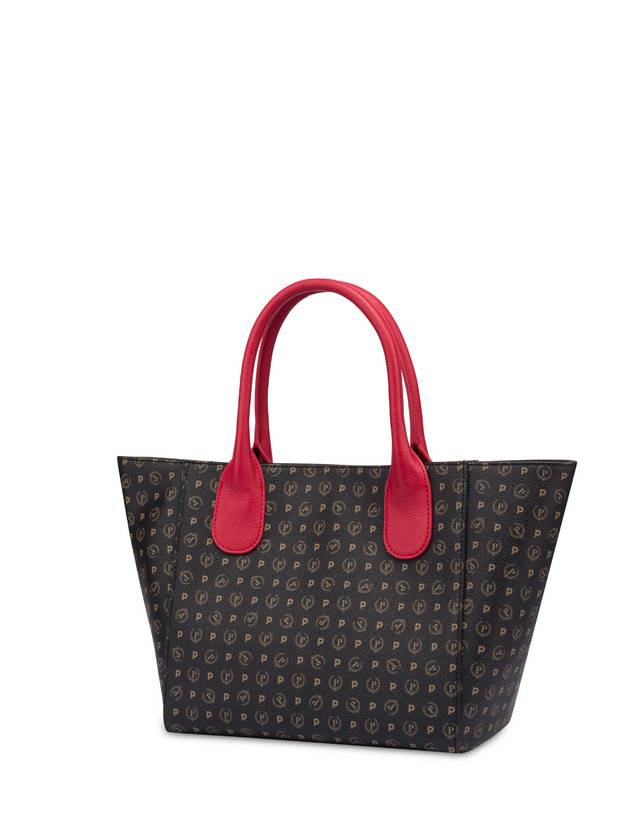 Pollini Tote Bag Medium Heritage Flowers Nero/rosso Black Friday