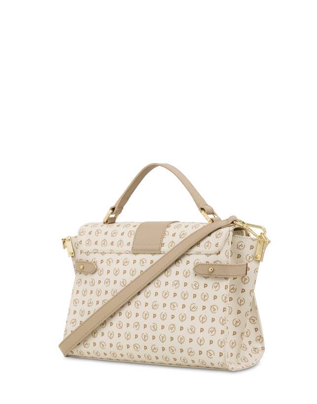 Pollini Borsa A Mano Strutturata Heritage Logo Classic Avorio/ghiaccio Offerta San Valentino