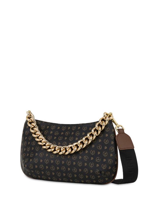 Pollini Borsa A Tracolla Heritage Logo Classic Nero/marrone Lightning offer